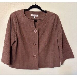 Harve Benard Petite Medium Women's Brown‎ Suit/ Dress Coat Jacket NWT